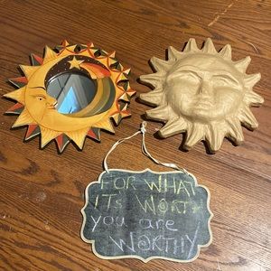 349-Together We Are Better  ❤️ Vintage Handcrafted Folk Art Suns